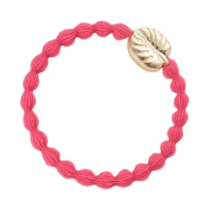 Gold Palm Leaf Neon Peach