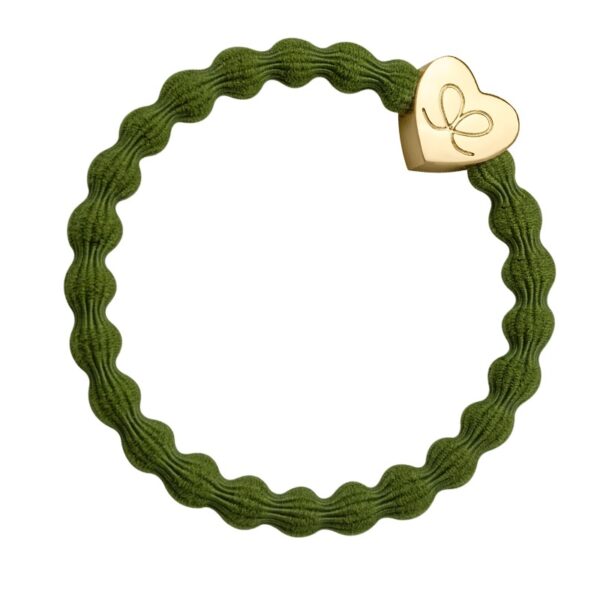 Gold Heart Olive Green