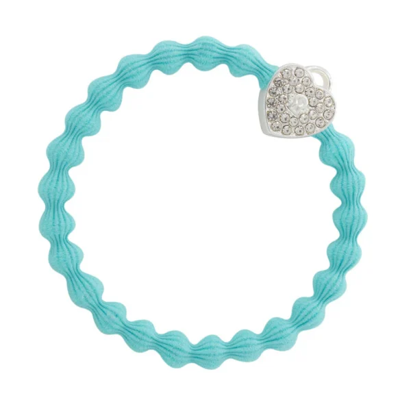 Silver Heart Lock Turquoise