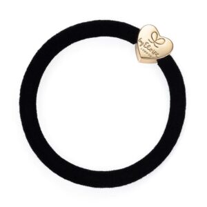 Velvet Gold Heart Black