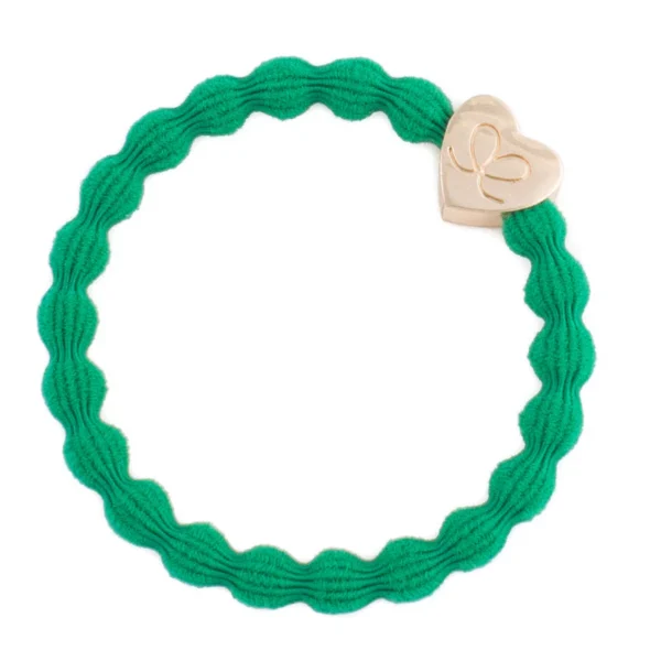 Gold Heart Emerald Green