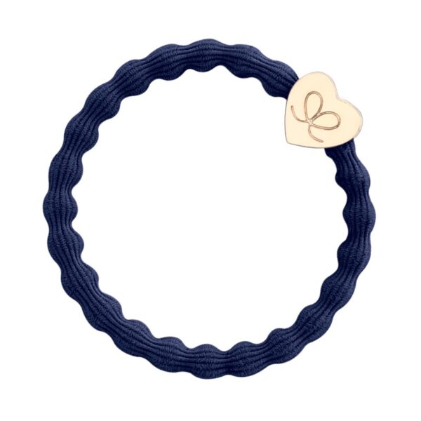 Gold Heart Navy Blue