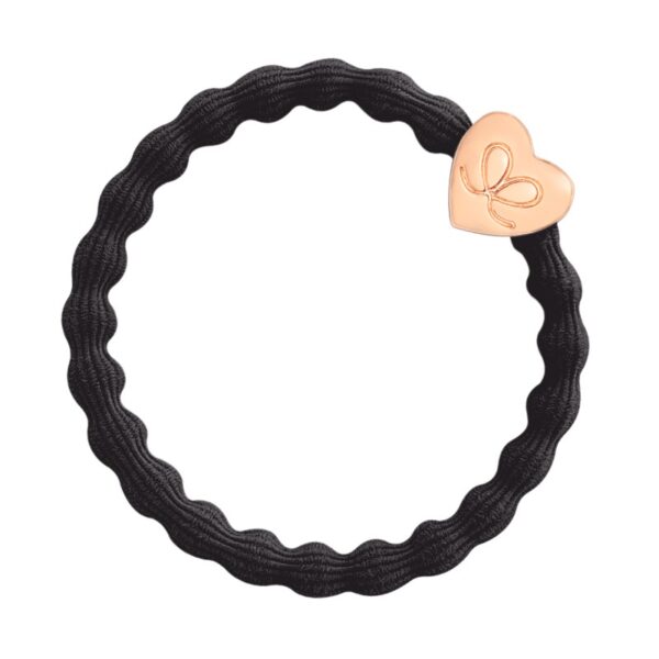 Rose Gold Heart Black