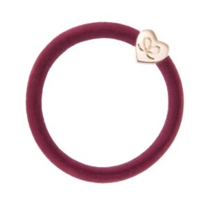 Velvet Gold Heart Burgundy