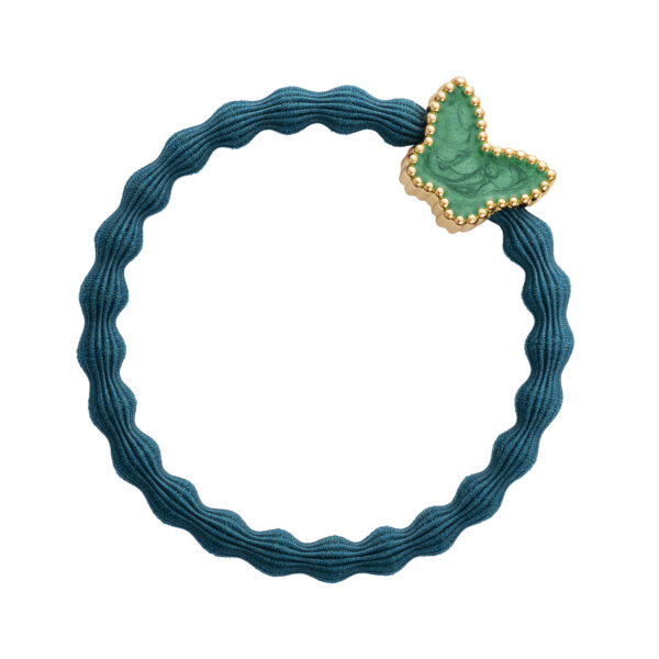Enamel Gold Butterfly Bottle Green